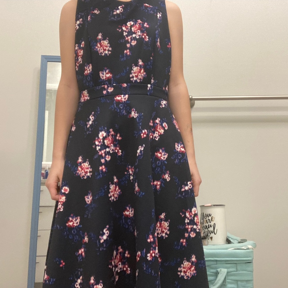 Blue patterned dress
